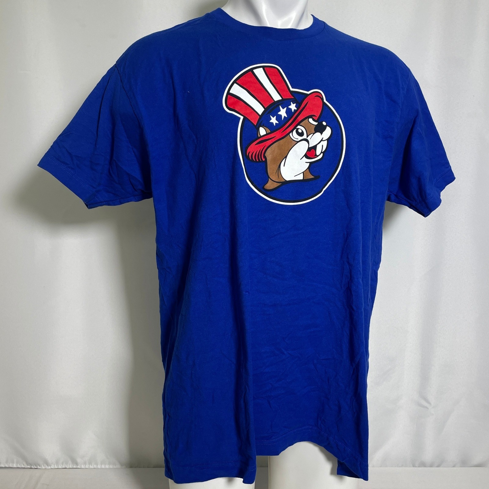 Buc-ee’s Independence Day Summer Freedom Ringing Blue T-Shirt Men’s XL