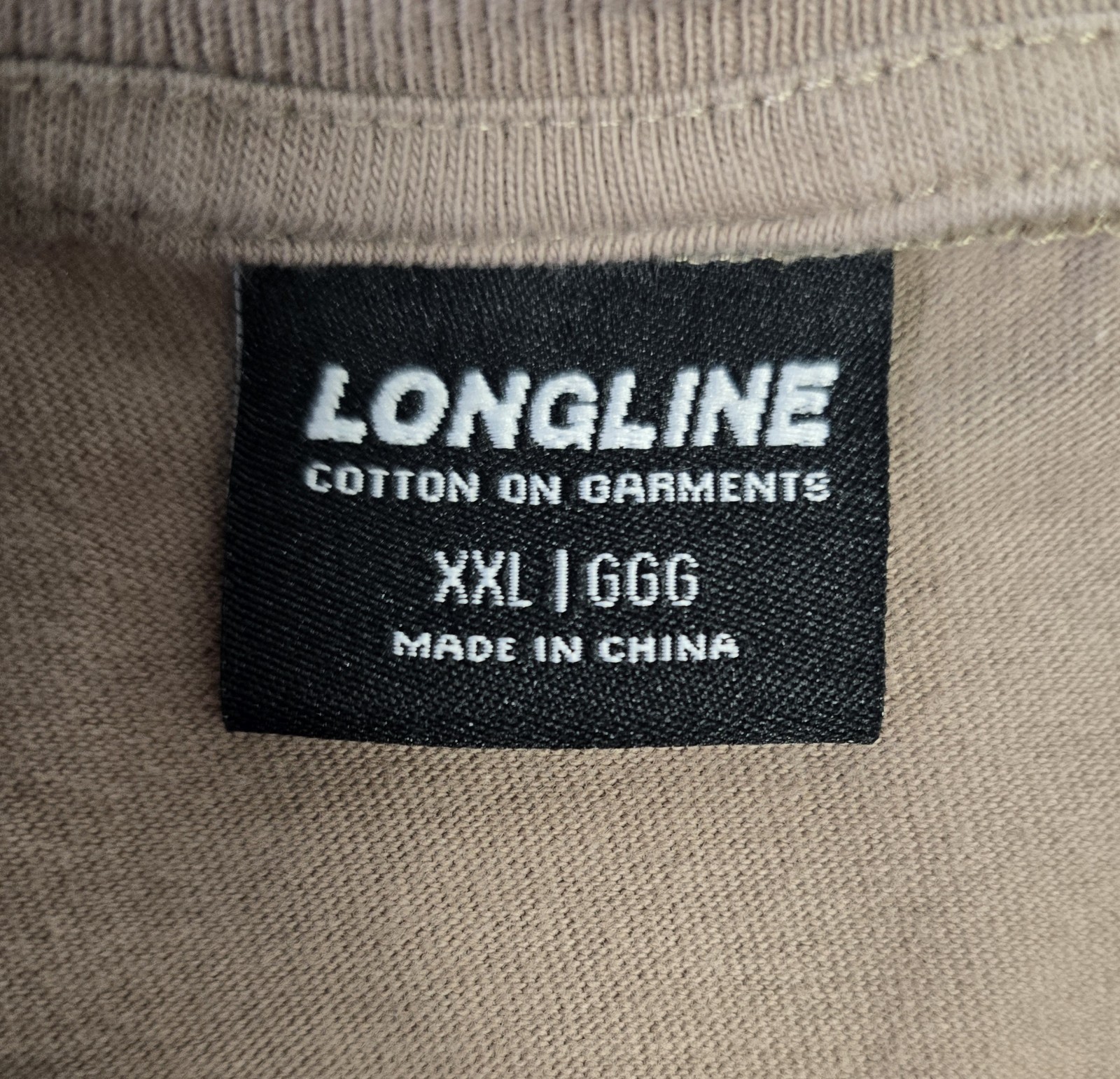 Cotton On Mens 2XL Longline T-Shirt Dark Beige “New States Unknown Projects”
