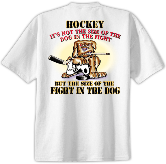 Hockey Fight in Dog T-Shirt Jersey Short Sleeve Tee New Adult and Youth Sizes