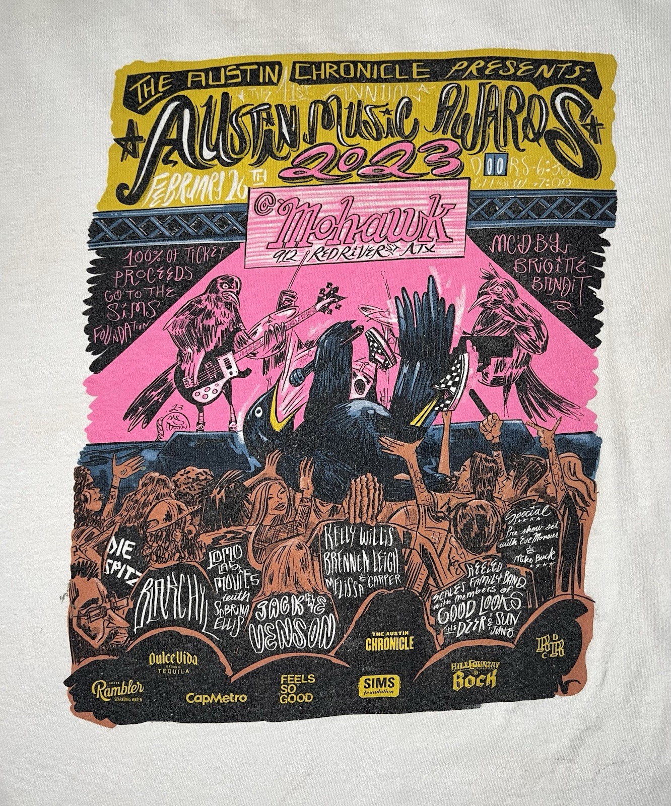 Feels So Good Austin Music Awards 2023 Mohawk Club LG 21” X 27”