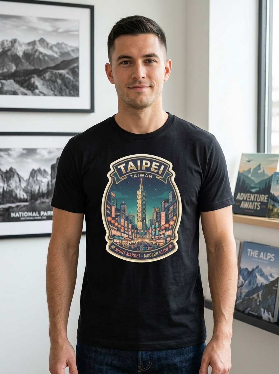 Taipei Taiwan Night Market Graphic T-Shirt Unisex Travel Tee