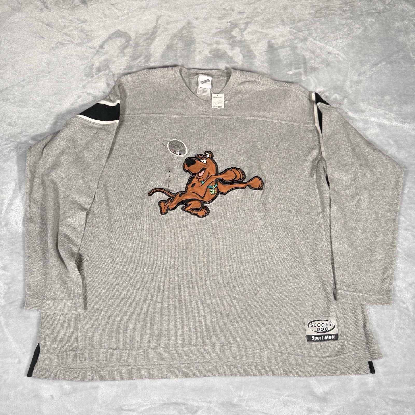 Vintage Scooby Doo Football Knit Jersey Mens XL Oversized Baggy Fit V-Neck 90s