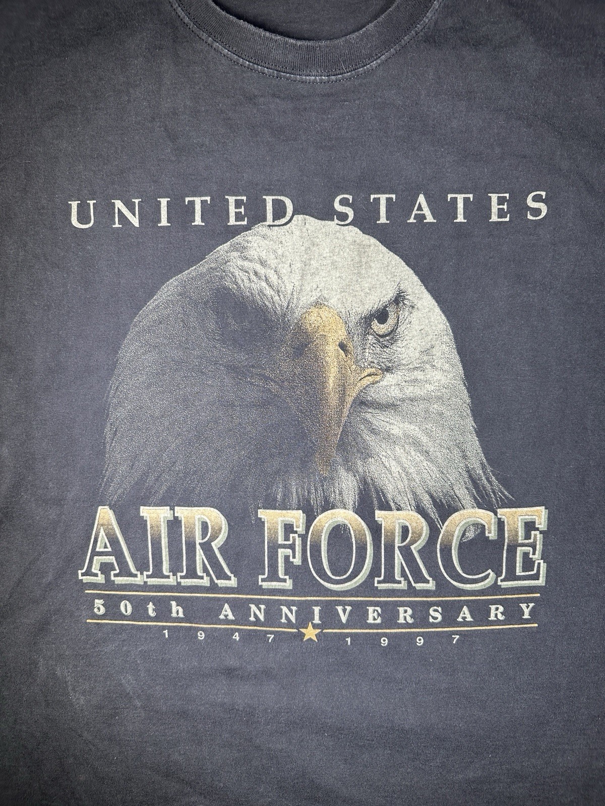 Vintage 1997 US Air Force 50th Anniversary Eagle Graphic T Shirt XL 13