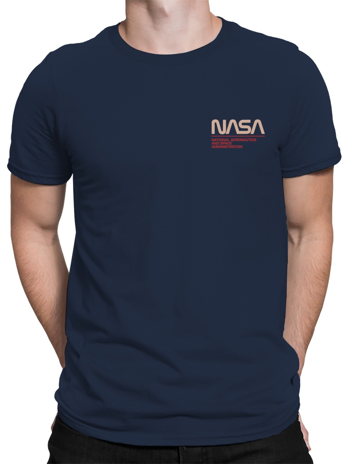 Officially Licensed Nasa Retro Logo Design Men’s T-shirt
