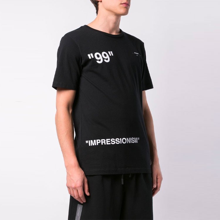 Off-White Ice Man Digital Letter Print Short Sleeve T-Shirt