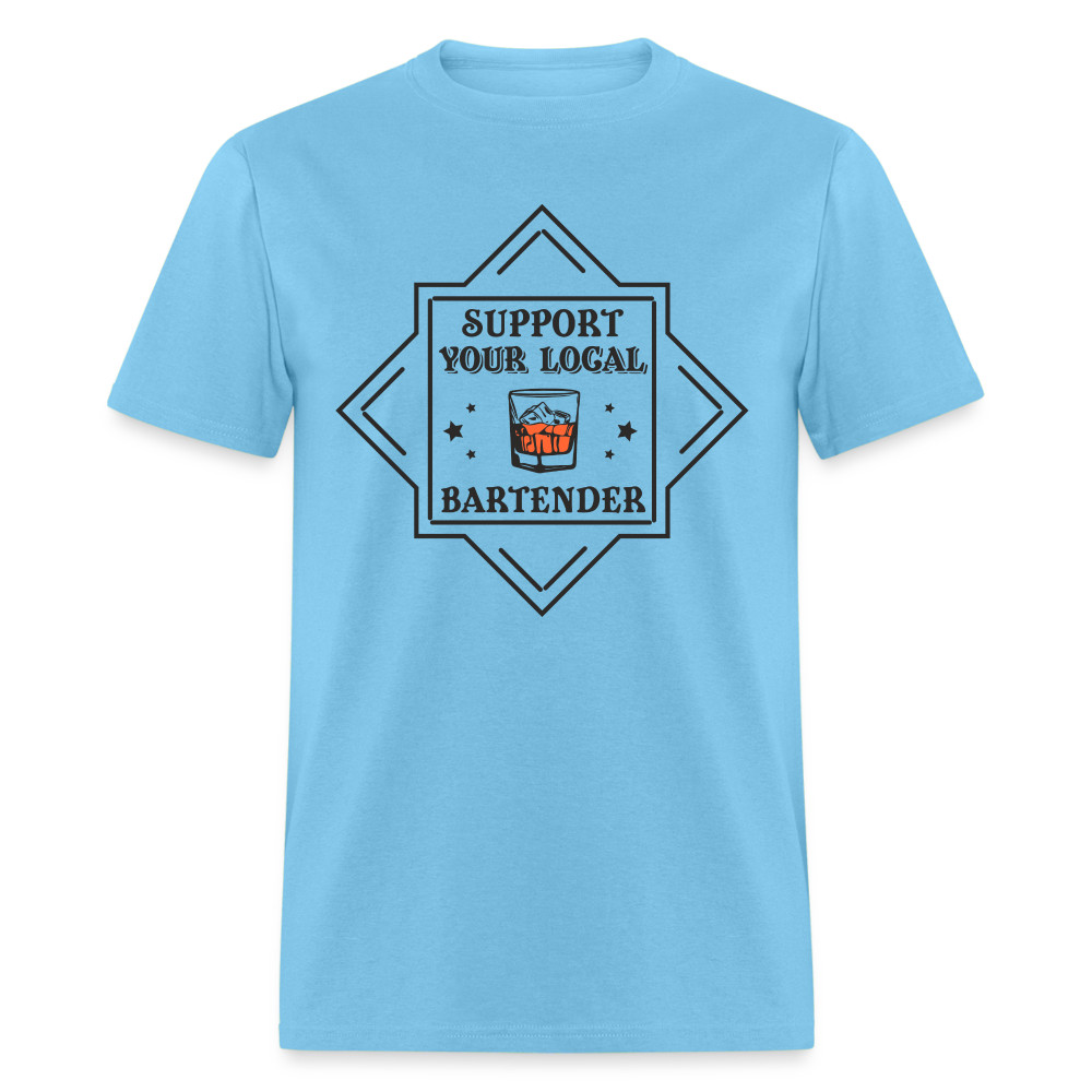 Support Your Local Bartender T-Shirt (Drinking Graphic Tee Shirt)