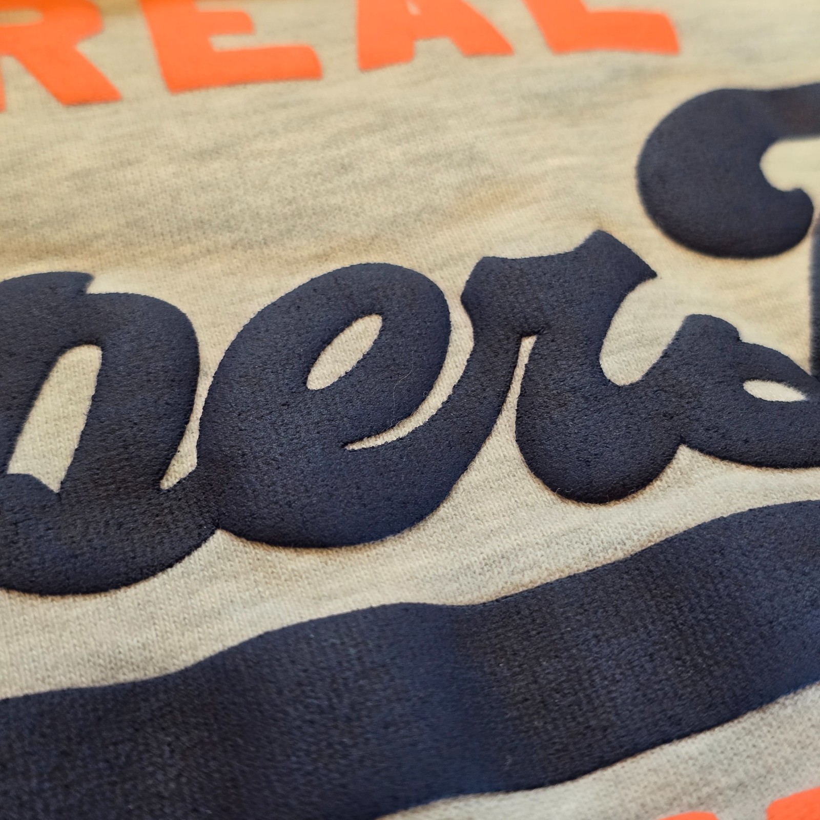 Superdry Premium Black Label Goods T-Shirt Mens Medium Heather Gray Navy Orange