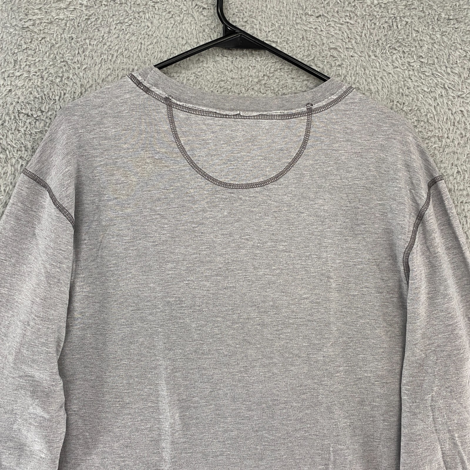 Coolibar Long Sleeve Shirt Mens Large Bamboo UPF 50 Gray Stretch Everyday
