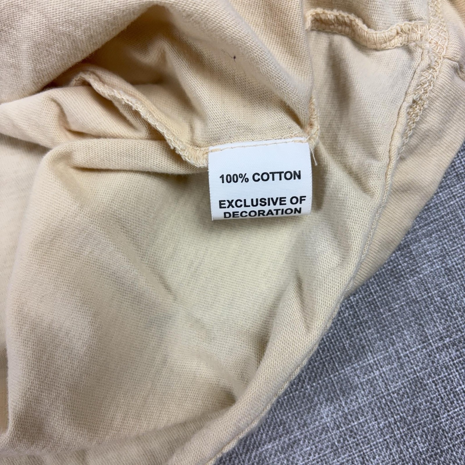 Johnnie-O Shirt Mens XL Beige Pocket Tagless Crewneck Cotton Jersey Surf Tee