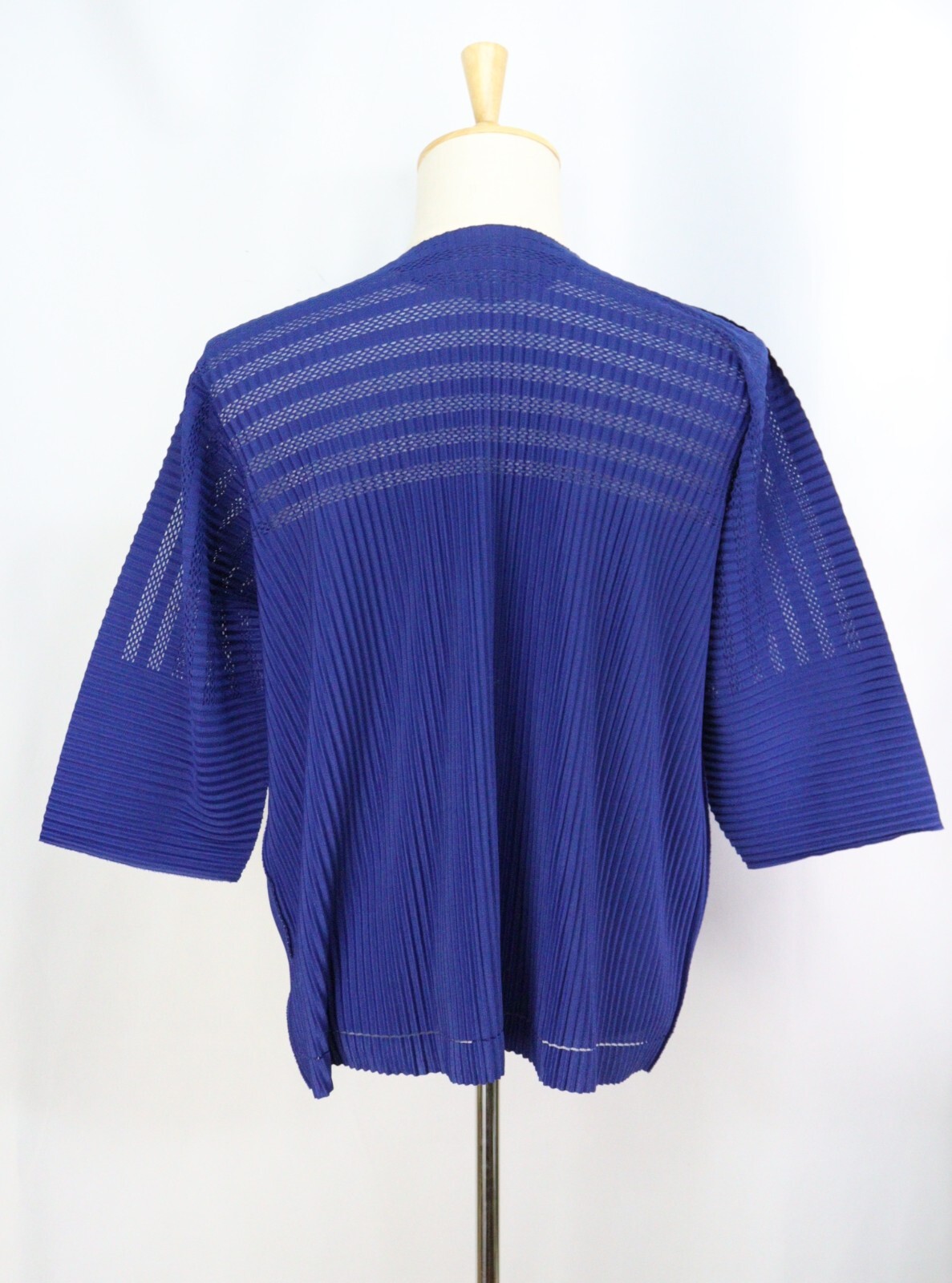 Authentic HOMME PLISSE ISSEY MIYAKE Blue Half Sleeve Men’s Tee Top 160 9157