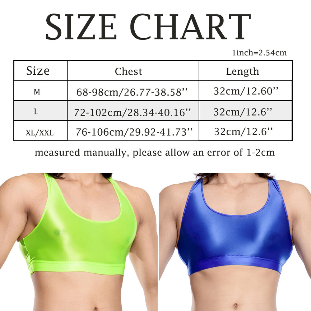 Men’s Oil Shiny Glossy Transparent Undershirts Sexy Vest Sport Fitness Crop Tops