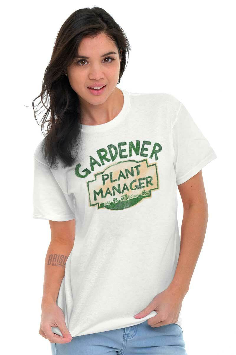 Home Gardening Plant Manager Funny Gift Idea Adult Short Sleeve Crewneck Tee