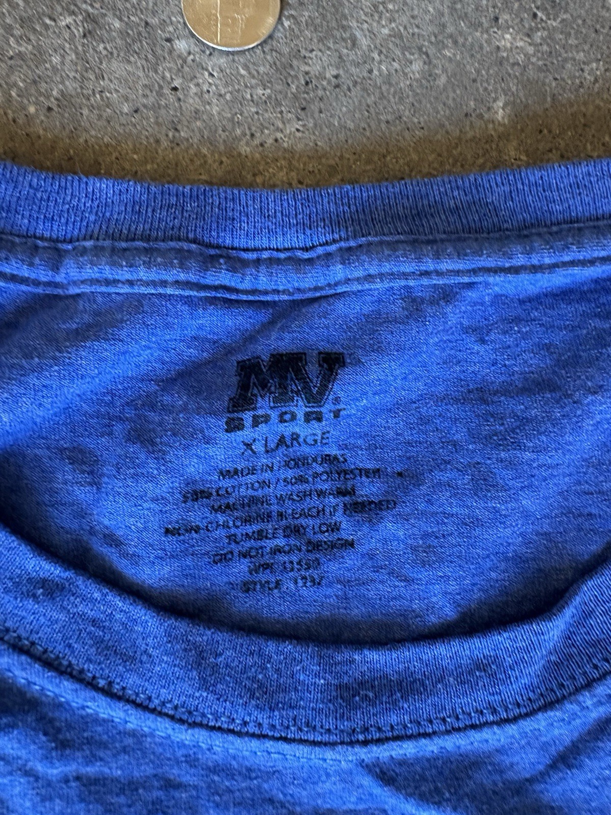 MV Sport Men’s XL Blue Crew Neck Short Sleeve Nashville TN Graphic T-Shirt