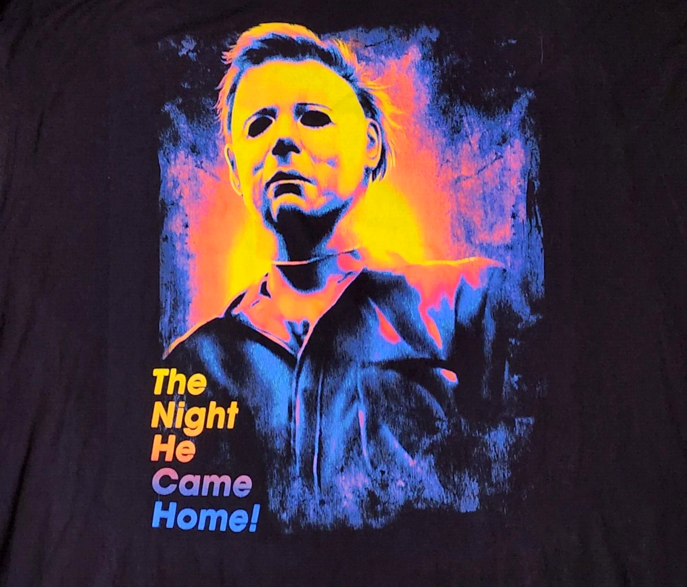 Halloween Movie Michael Myers Horror T-Shirt Short Sleeve Black Size 3XL – NEW