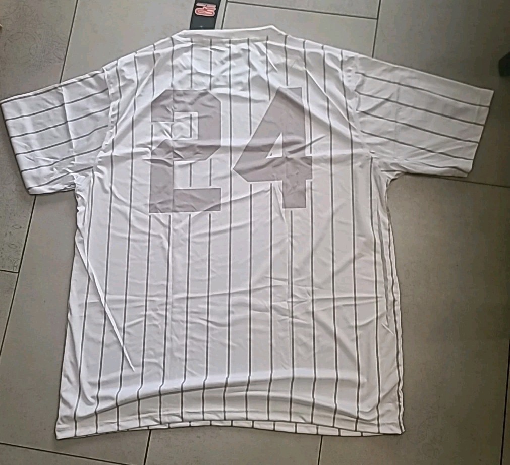 Short Porch (Shut Up And Hit) Short Sleeve Shirt, white with grey stripes