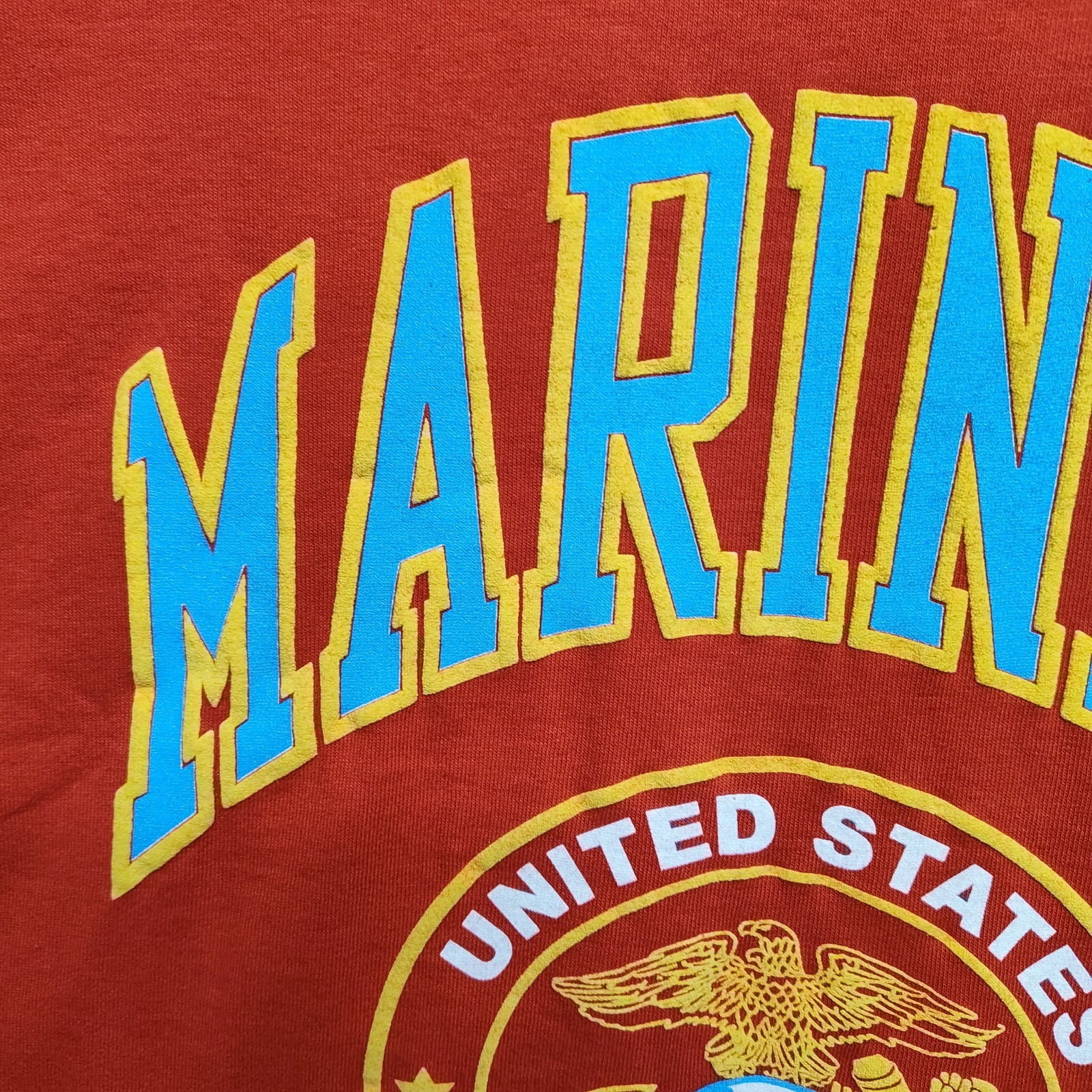 NWOT Vintage United States Marines T Shirt Red Mens Large FOTL Heavy Cotton Y2K