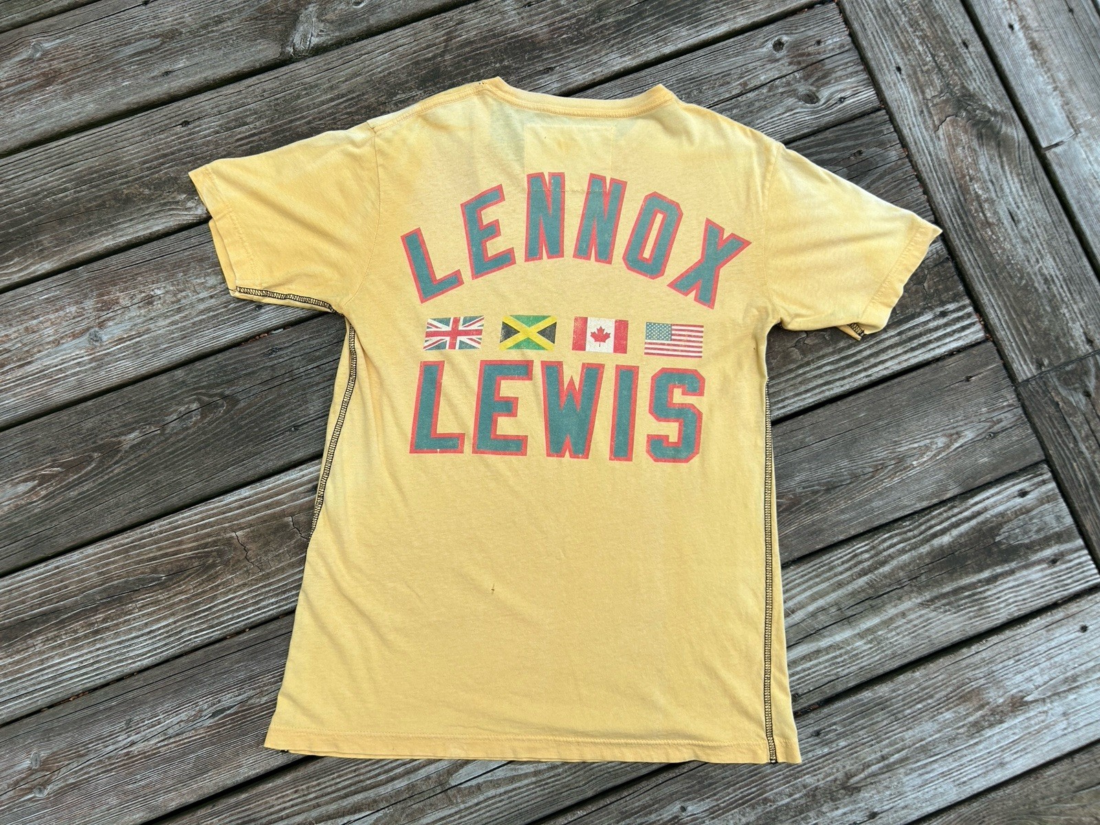 Roots Of Fight Bloodlines Lennox Lewis KRONK Boxing T Shirt Faded Medium Mens