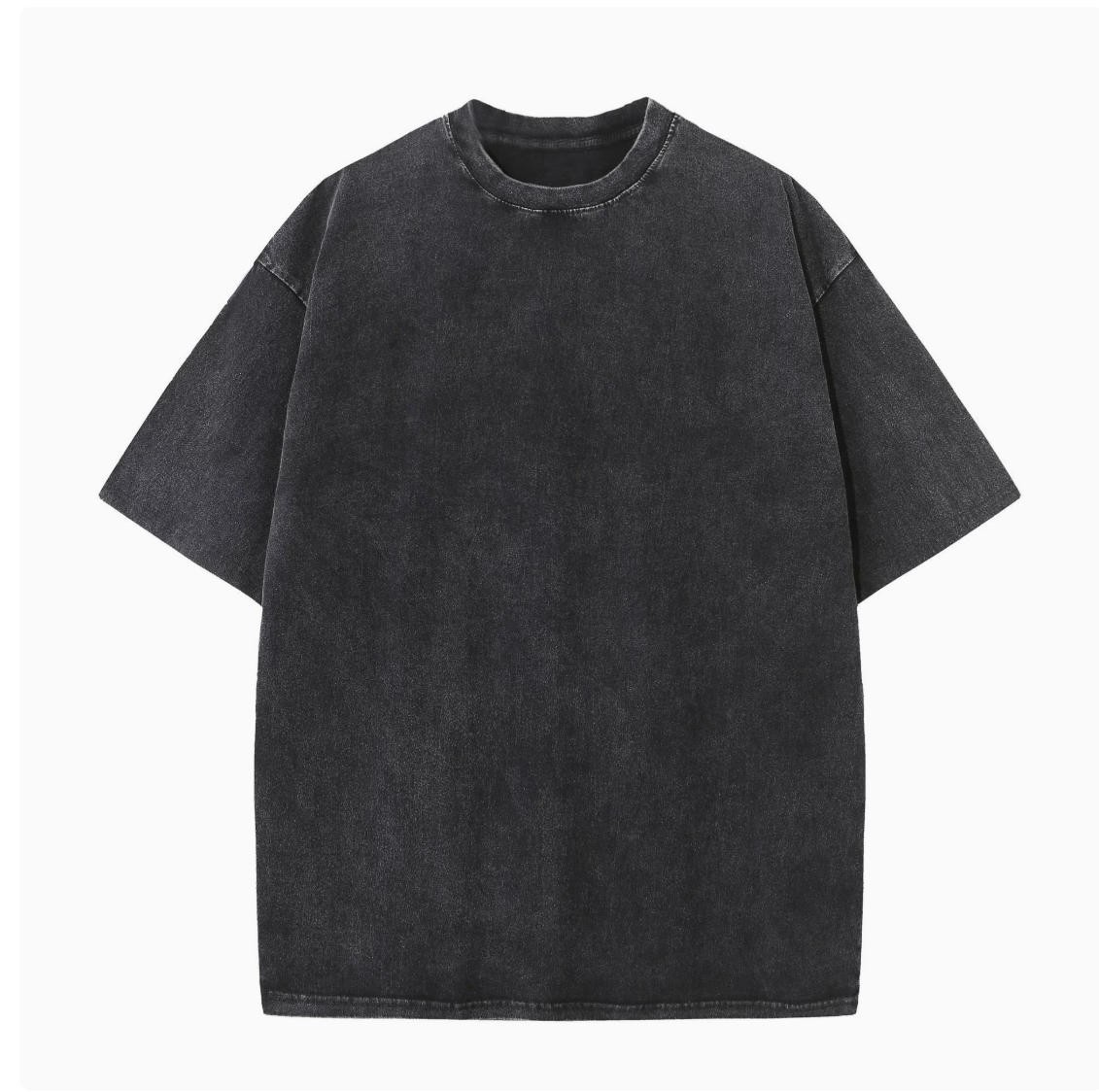 Summer Men’s Washed T-Shirts 230G Heavy Cotton Vintage Faded Color Oversized Hot