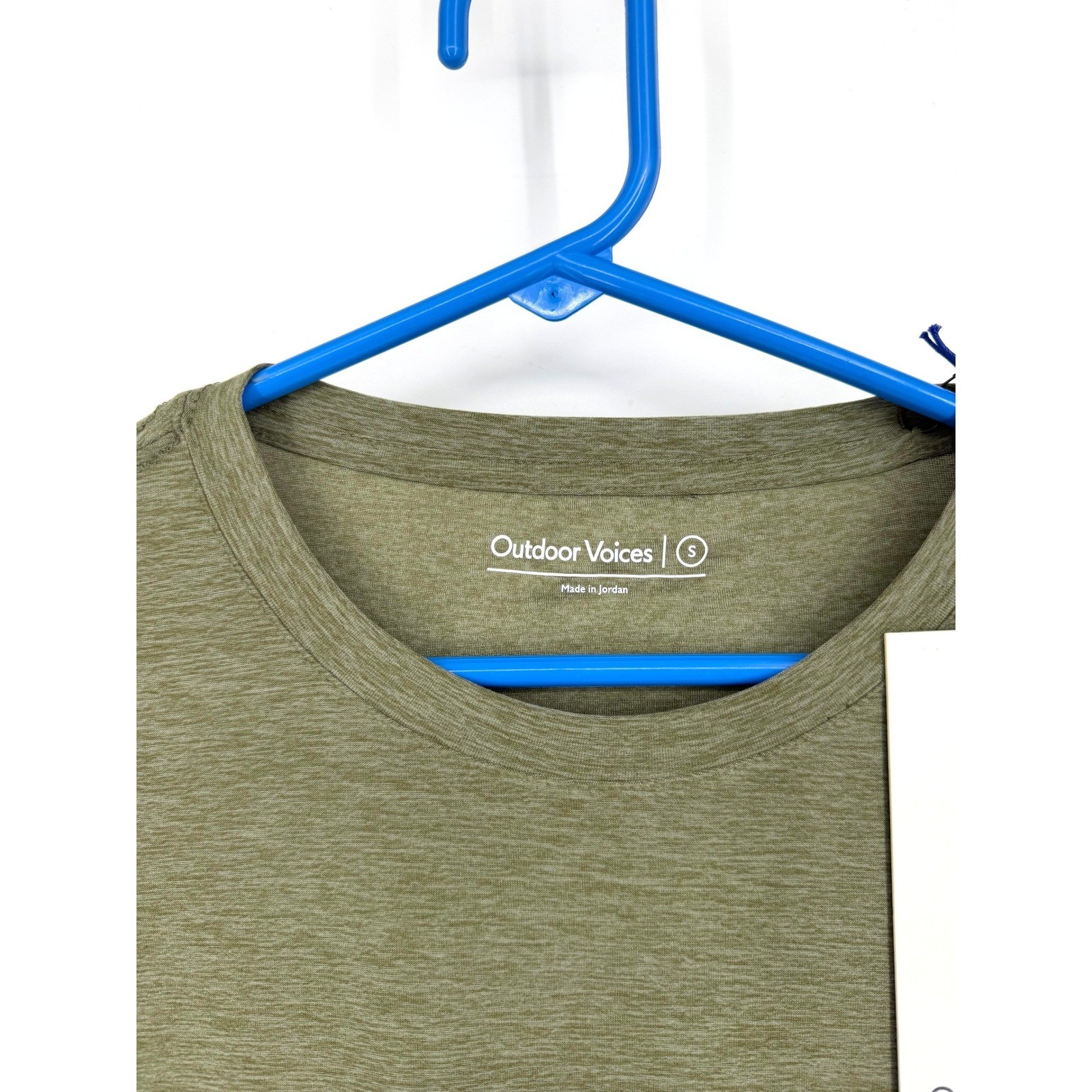NEW Outdoor Voices Mens CloudKnit Tee Deep Lichen Green Heather OV61101 Small