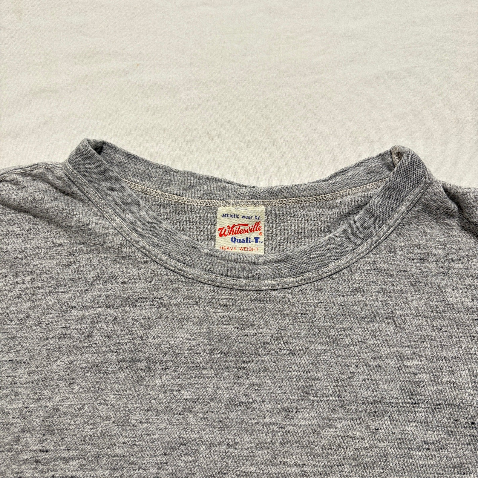 Whitesville Tubular Quali-T Heavyweight Short Sleeve Cotton T-Shirt Men’s L Gray