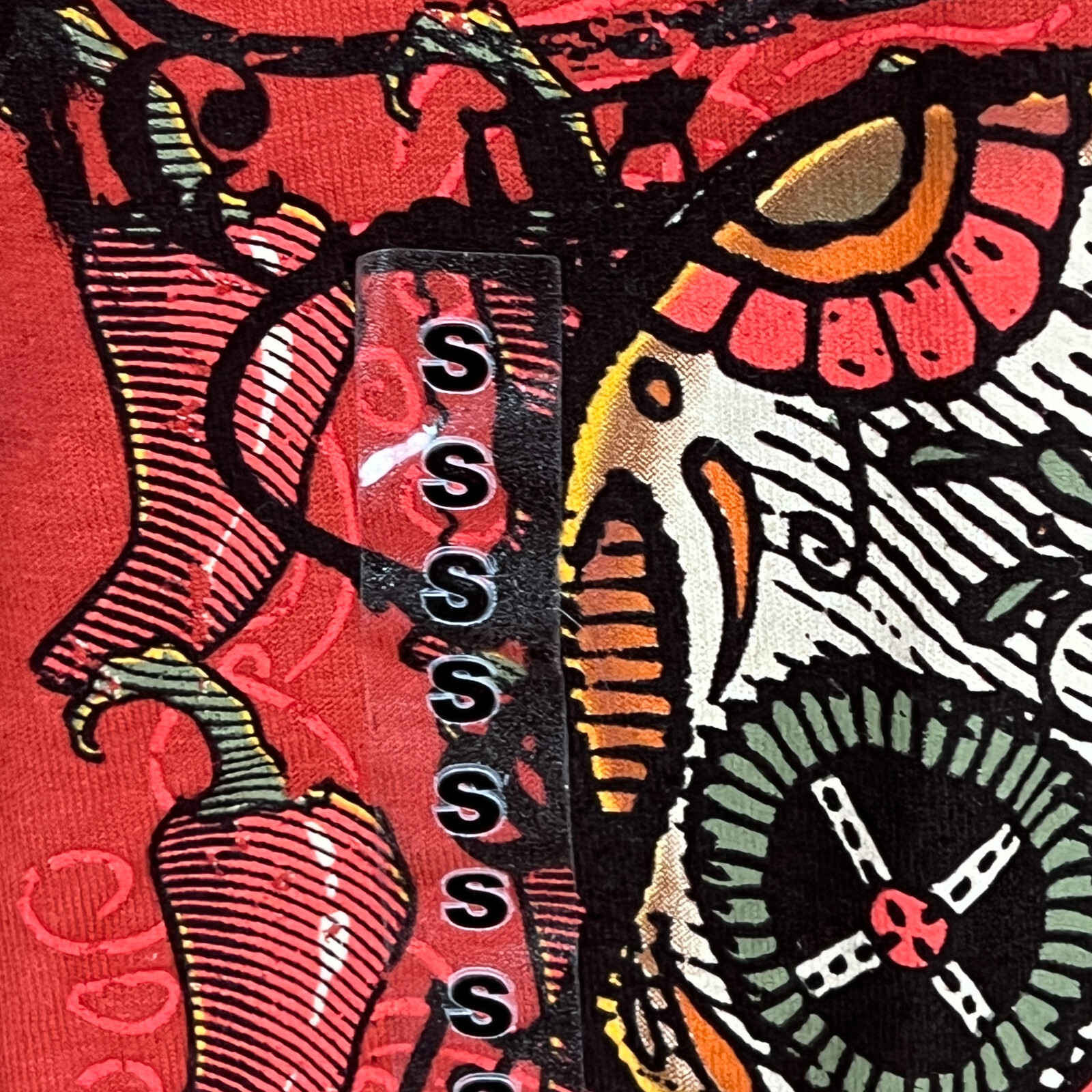 The Duck Co T-Shirt Mens Red Short Sleeve Tuscon Skull Chili