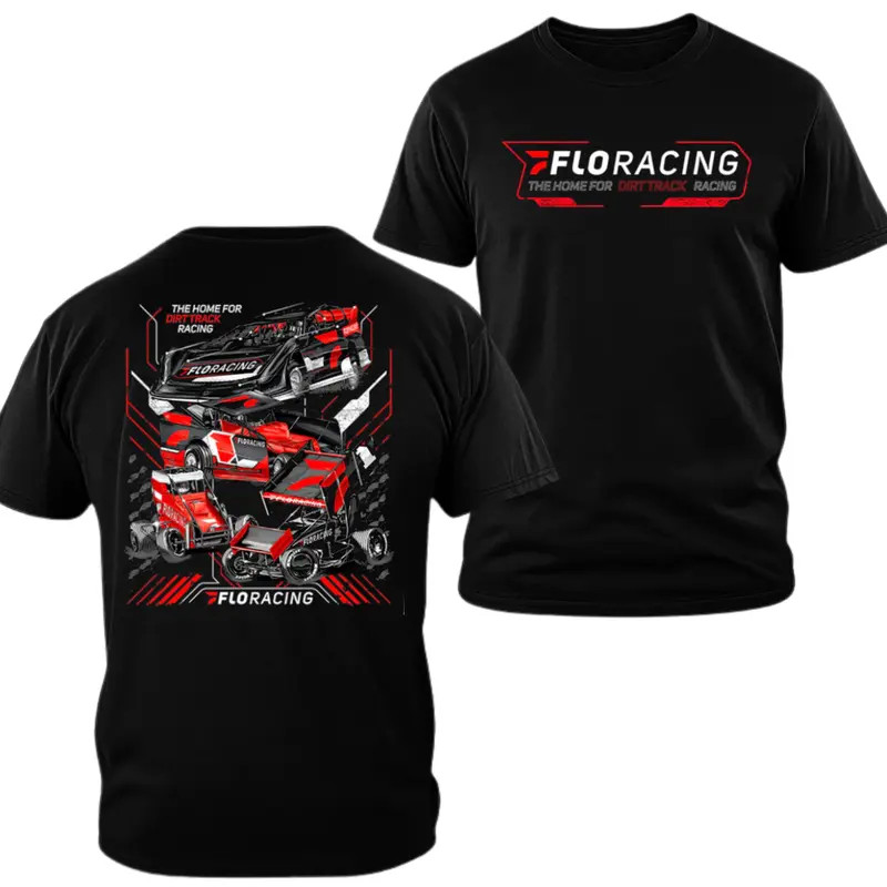 FloRacing Sprint Car Dirt Track Graphic Tee Shirt Motorsports USA
