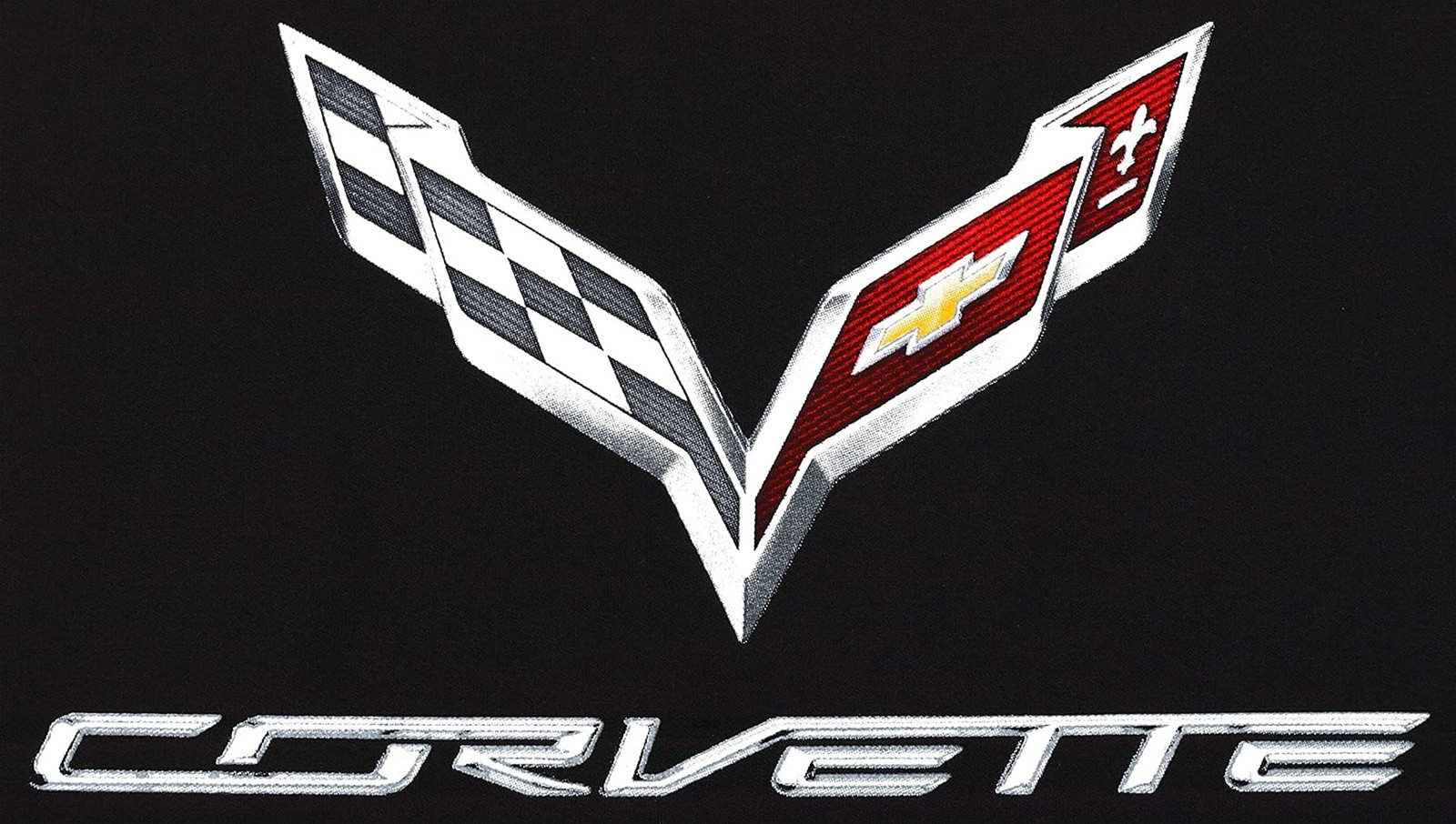 JH Design Mens Corvette T-Shirt C7 C6 C5 C4 C3 C2 C1 Collage Black Shirt