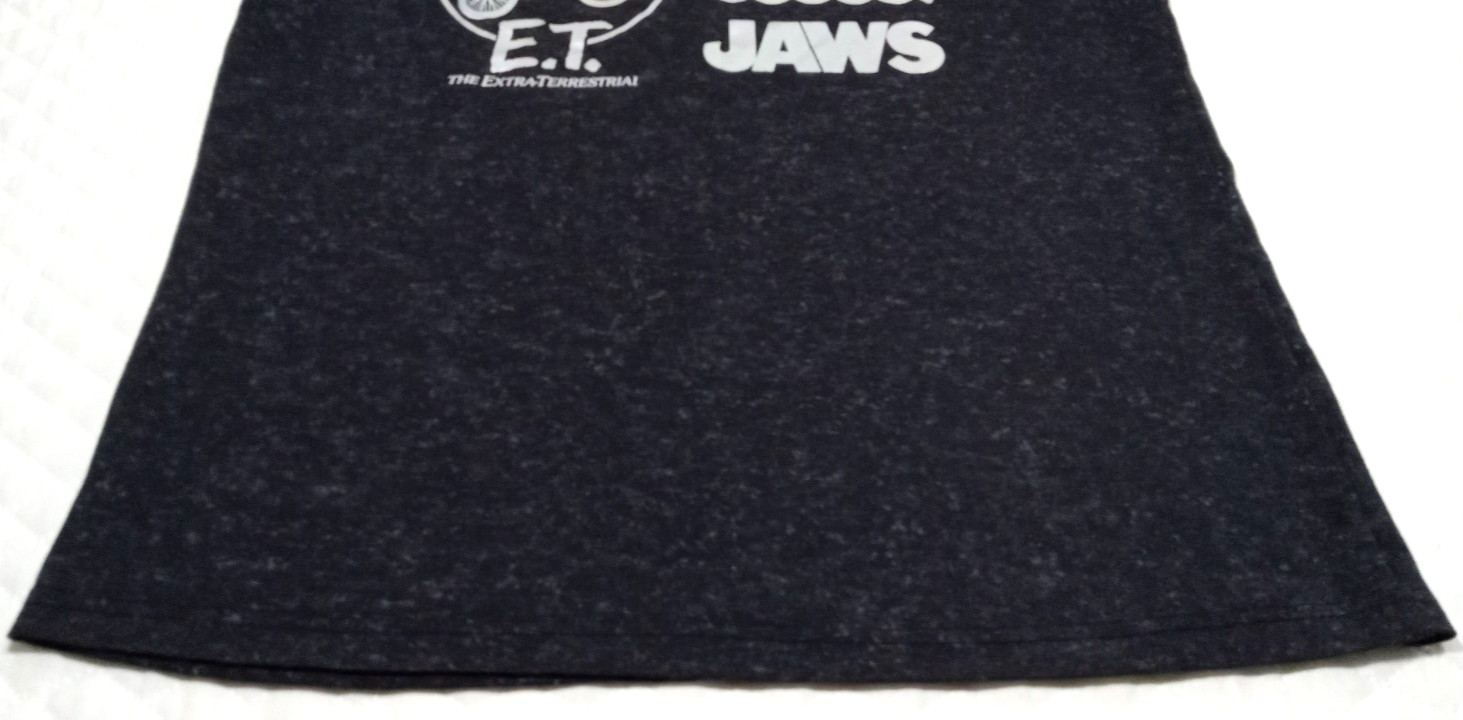 Universal Studios Men’s Medium T-Shirt E.T. Jaws Jurassic Park Black Overdye
