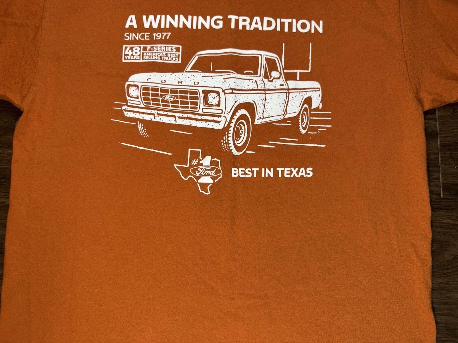1977 Ford Truck T-shirt ( Texas Longhorns) Size Large – See Description