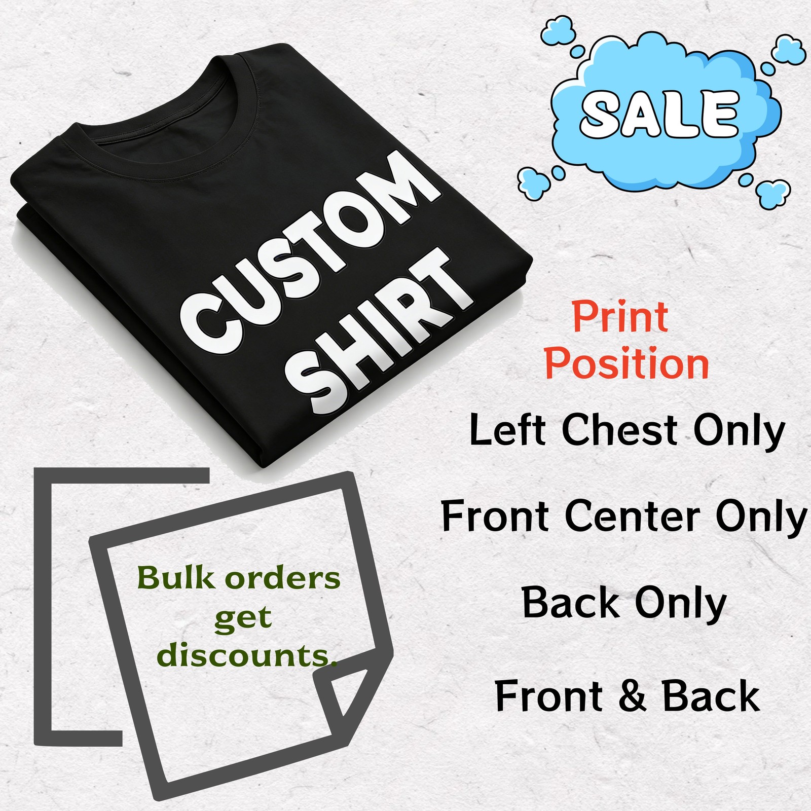 Personalized Casual T-Shirt with Custom Logo Pattern – Soft Tee for Men Women
