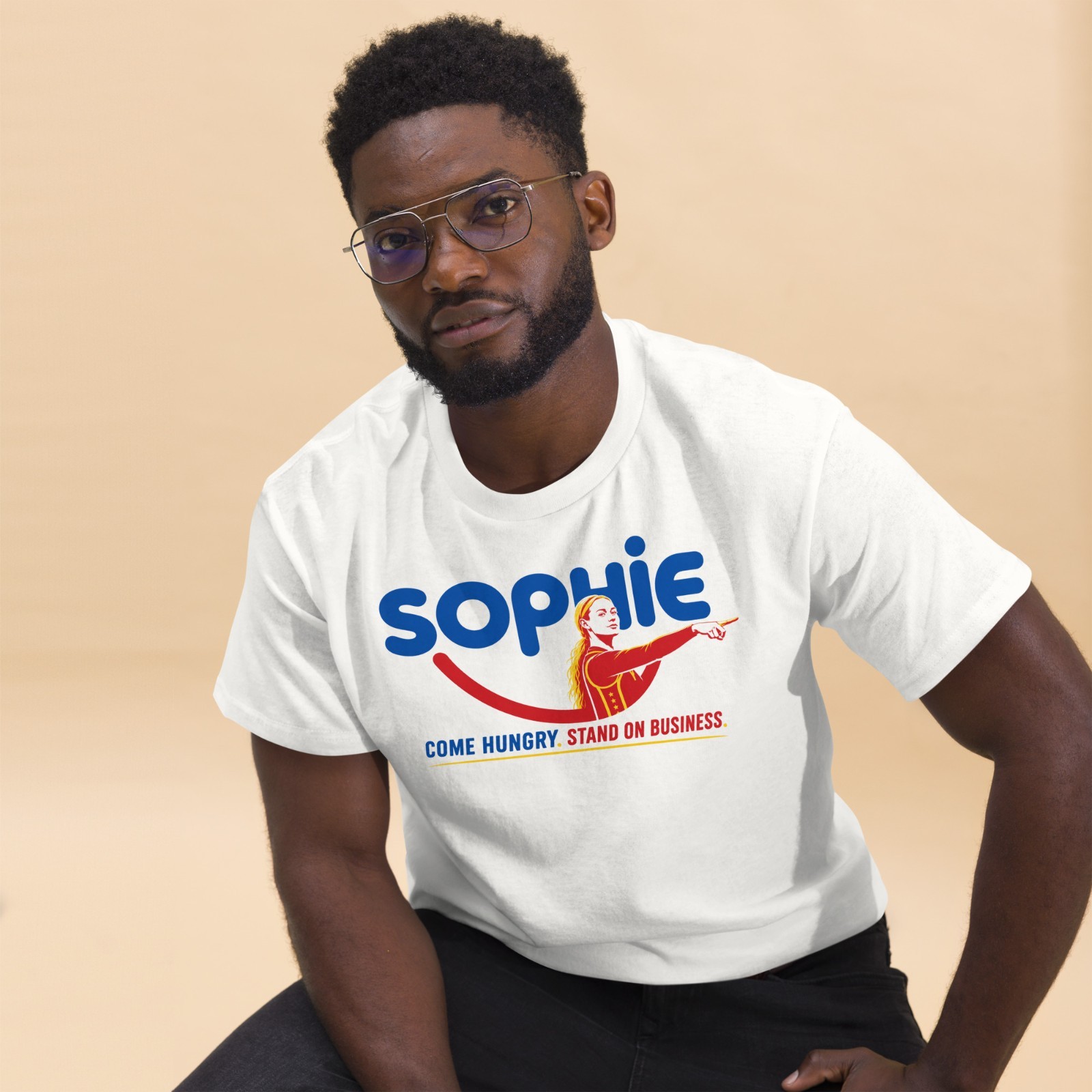 Funny Sophie Cunningham Shirt Indiana Basketball Stand on Business Finger Point