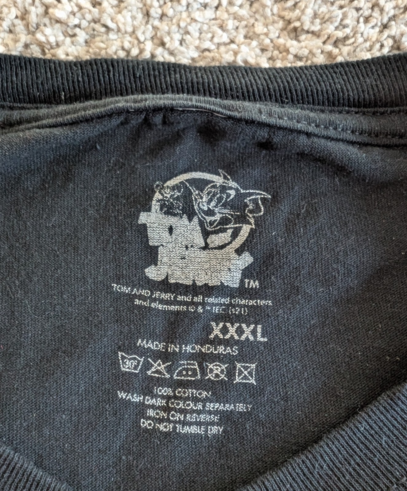 Tom & Jerry graphic tee graphic tee shirt black basketball mouse cat mens XXXL