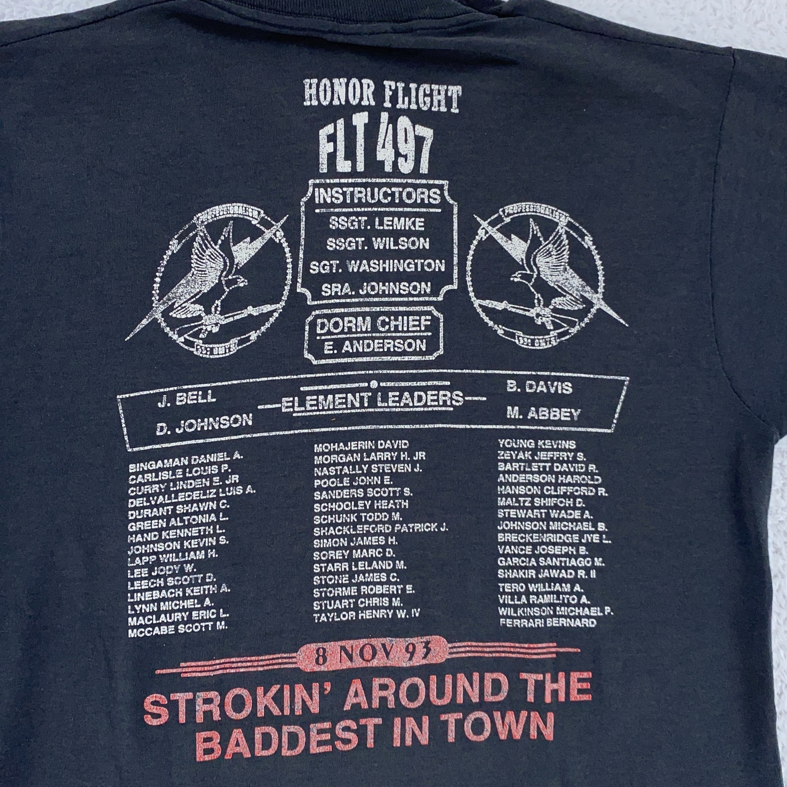 Vtg 90s USAF 331 BMT Honor Flight 497 T-Shirt XS/S Air Force Military Training