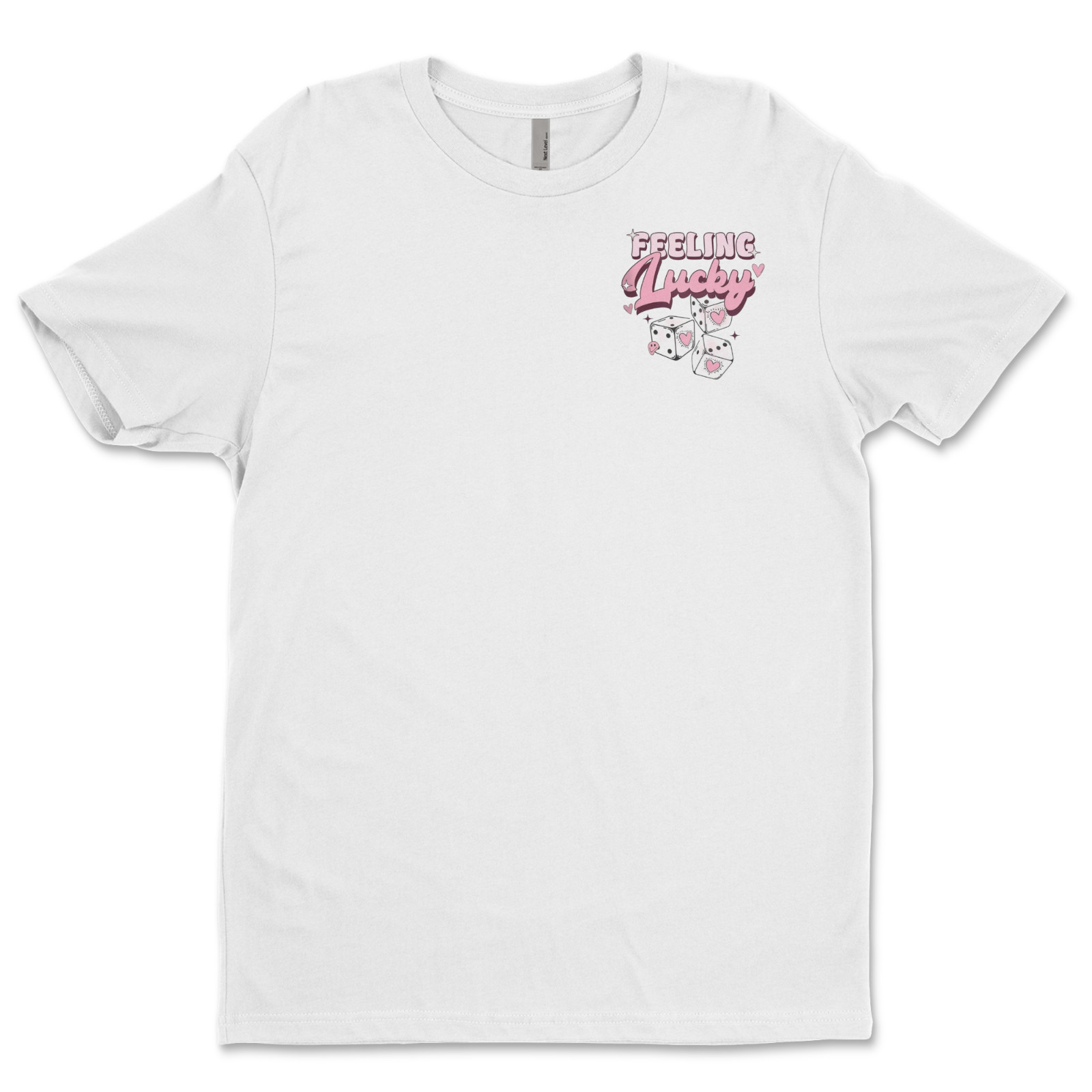 DTF Feeling Lucky/ Custom Unisex Soft Style T-Shirts, Next Level- Cotton