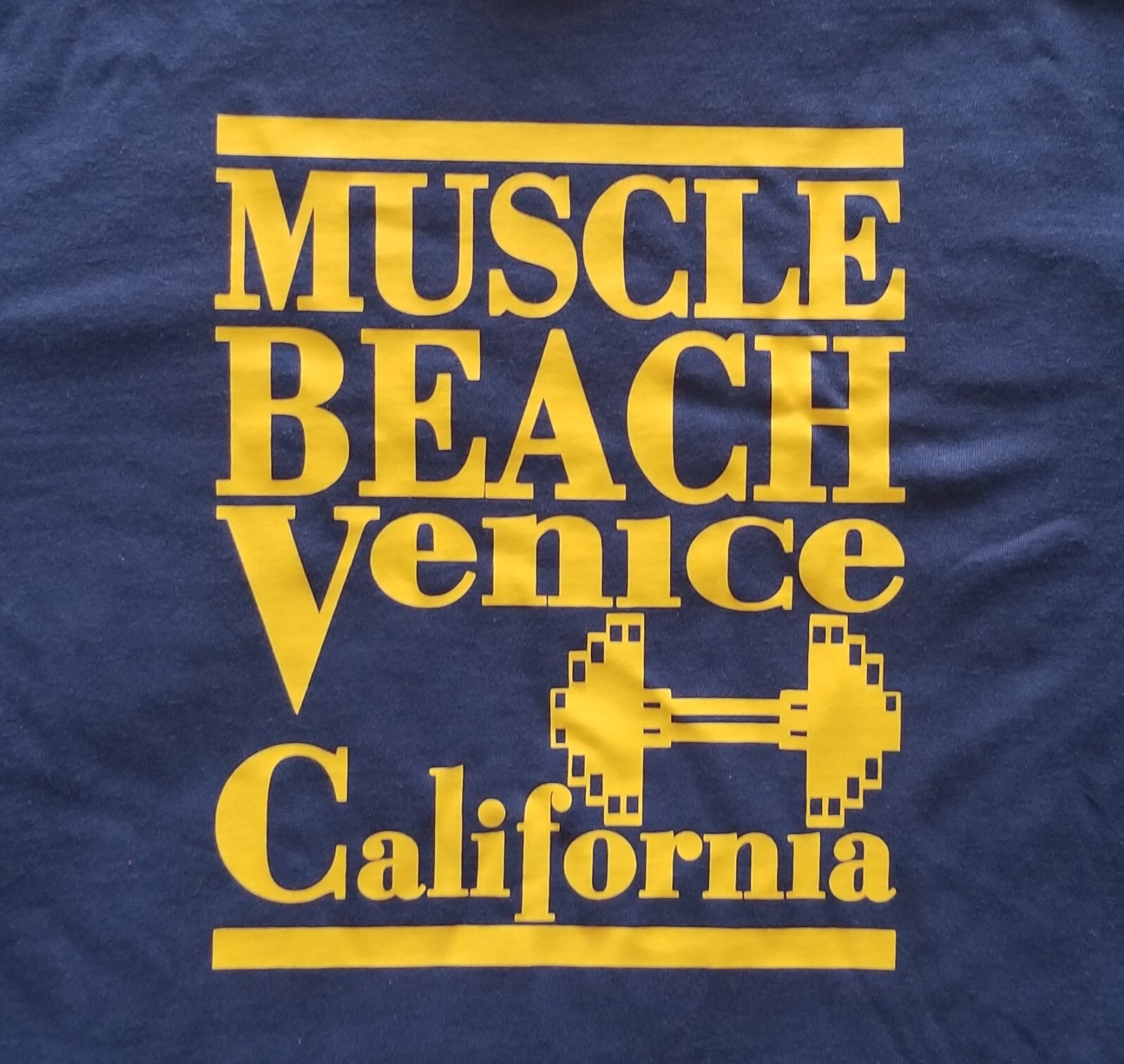 Muscle Beach Venice California Old School Bodybuilding Vintage Logo T-Shirt New