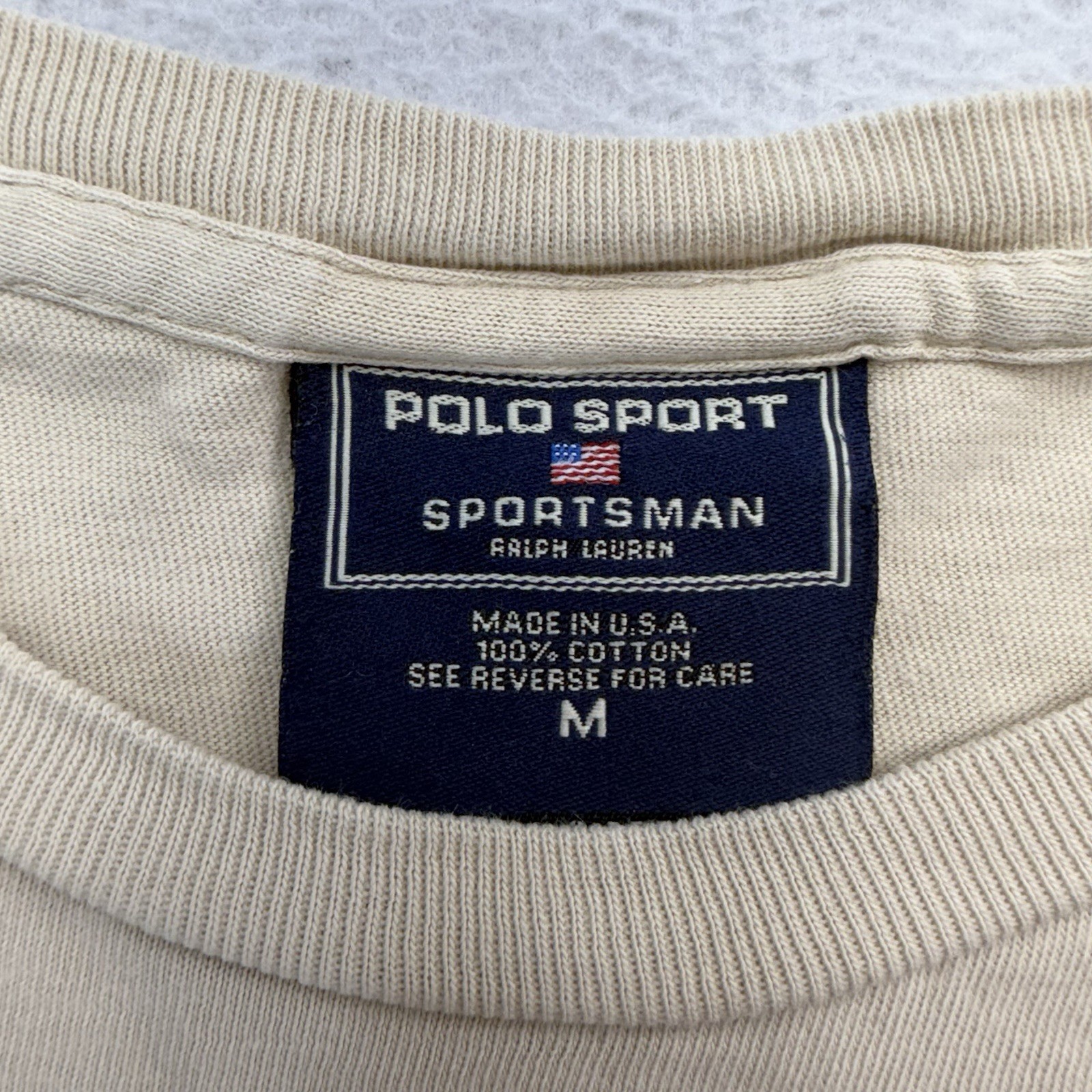 90s Ralph Lauren Polo Sportsman Trout Fishing VTG T-Shirt Medium Made In USA