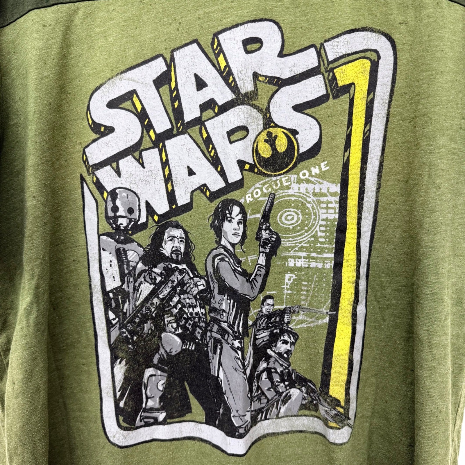 Star Wars Rogue One Fifth Sun Graphic Sci-Fi Tee Mens XL Green