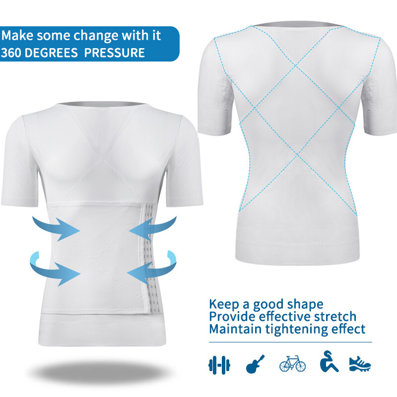 Fajas Para Hombres Faja Reductora De Hombre Body Shaper Tummy Control Tee Shirt
