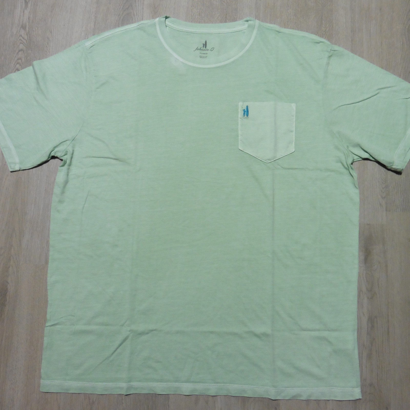 JOHNNIE O Mens XL X-LARGE T SHIRT DALE 2.0 PISTACHIO GREEN SHORT SLEEVE GOLF TEE