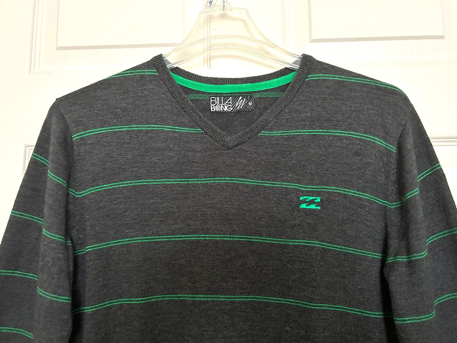 VTG BILLABONG SURF/SKATE Stripe Shirt – OLD LOGO – COTTON BLEND WASHABLE Men’s M