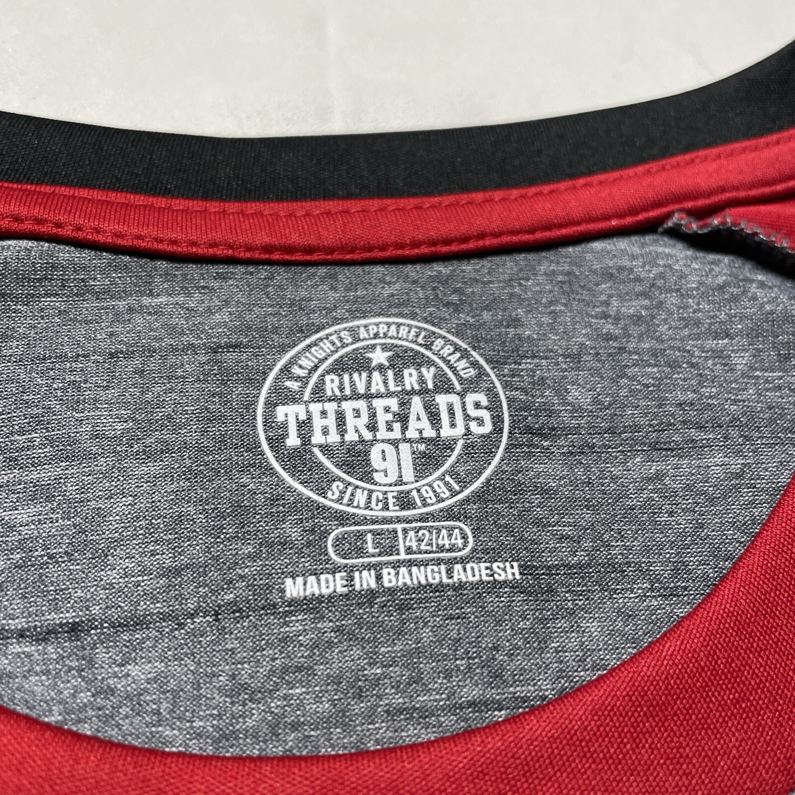 Alabama Crimson Tide T-Shirt Mens Large Red Gray College Sport Baseball Football