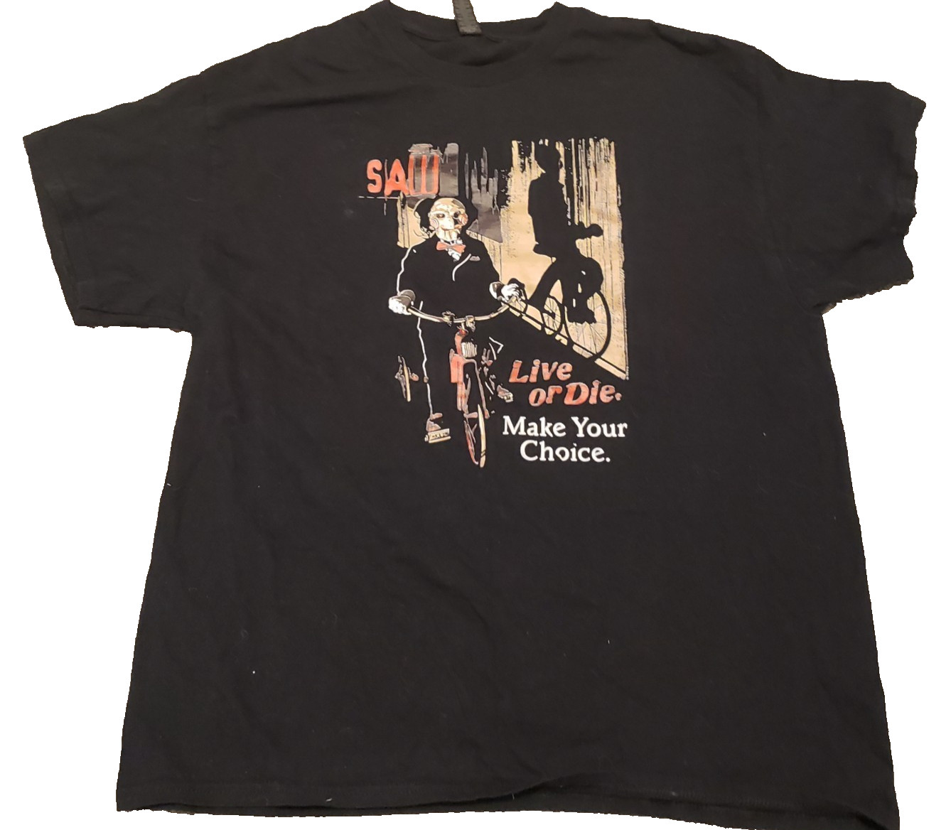 Jig Saw Live Or Die Make Your Choice T Shirt Jigsaw XL Horror Movie Series