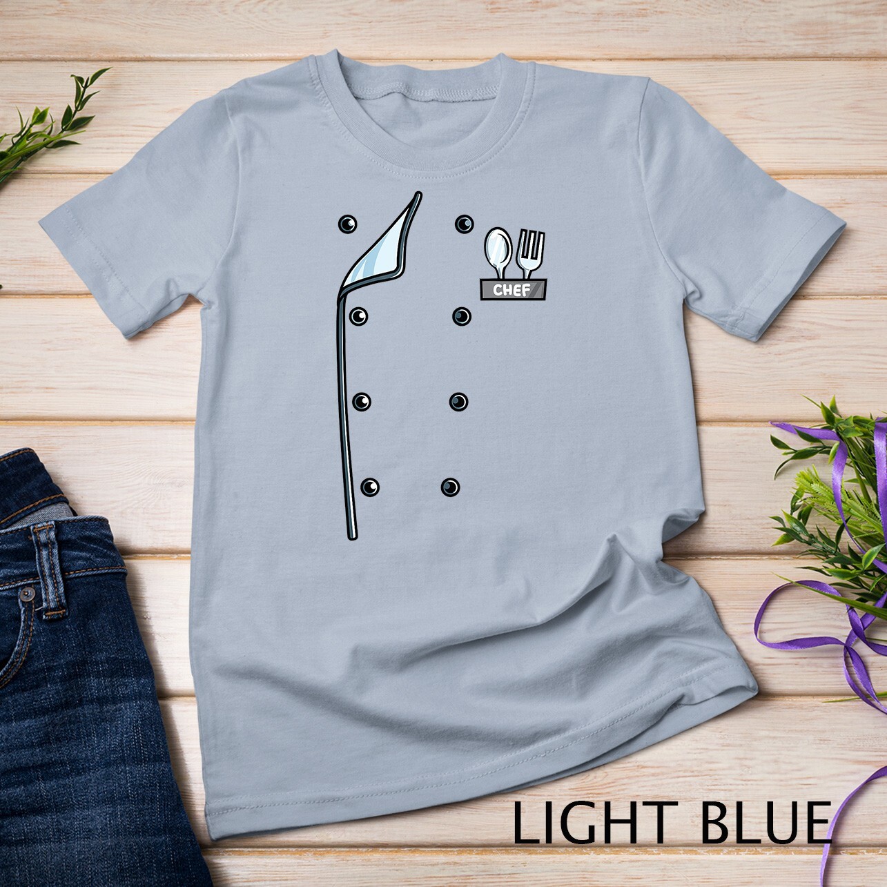 Chef Uniform Jacket Faux Funny Cook for Cooking T-Shirt Unisex T-shirt