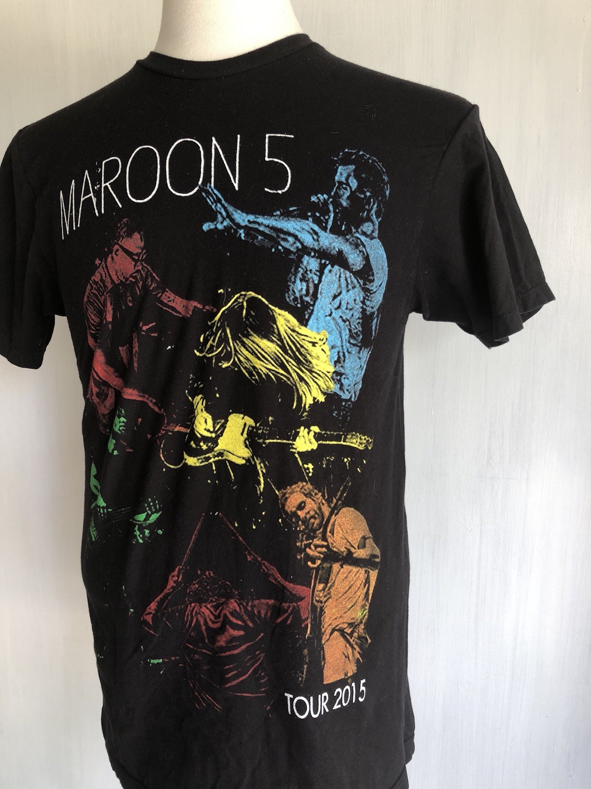 MAROON 5 (2015) Official Adam Levine Band Concert Tour Dates T-Shirt Size Small