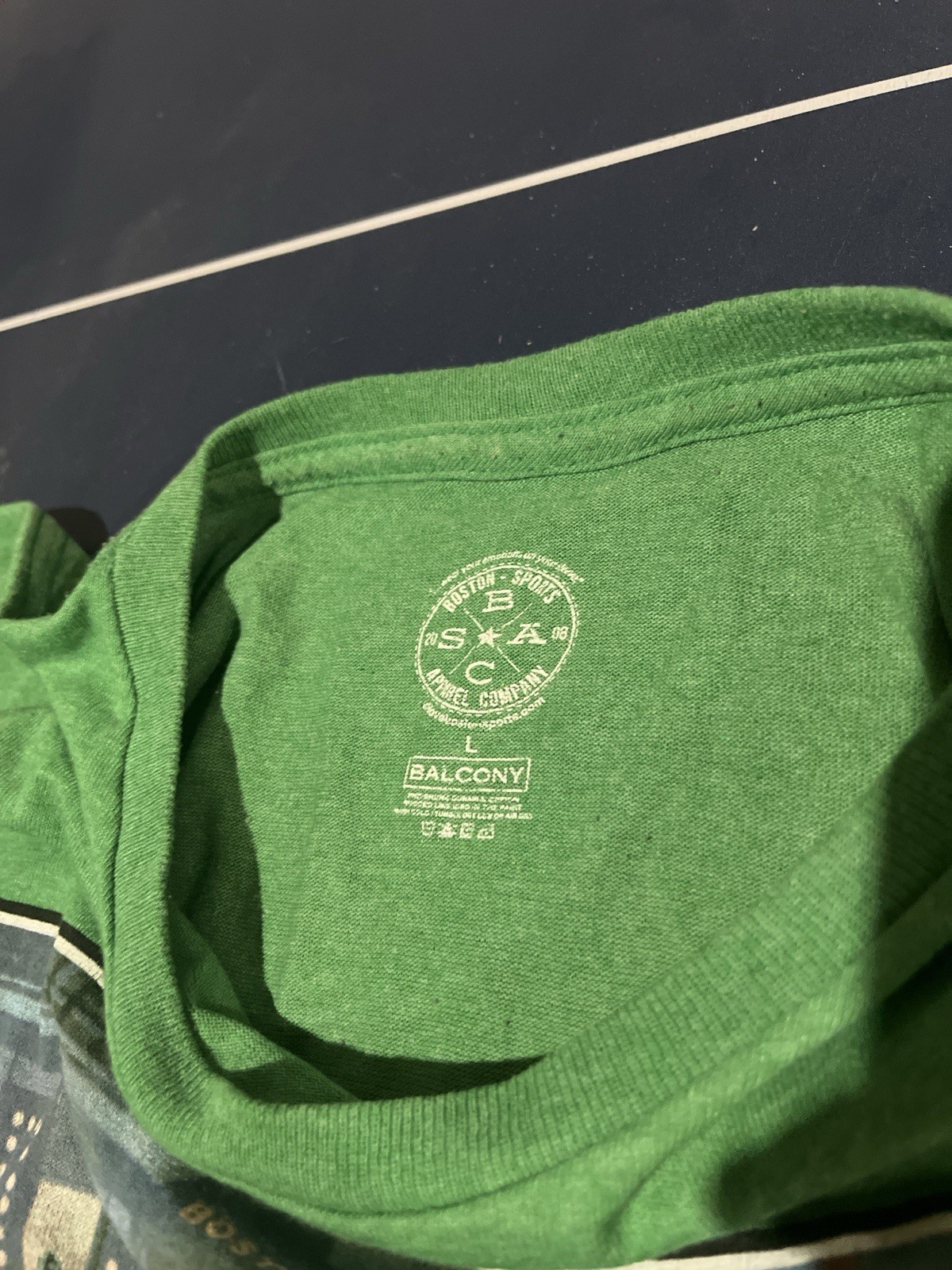 Balcony Boston Celtics The Green Line Green Graphic Tee Men’s L Crew Neck