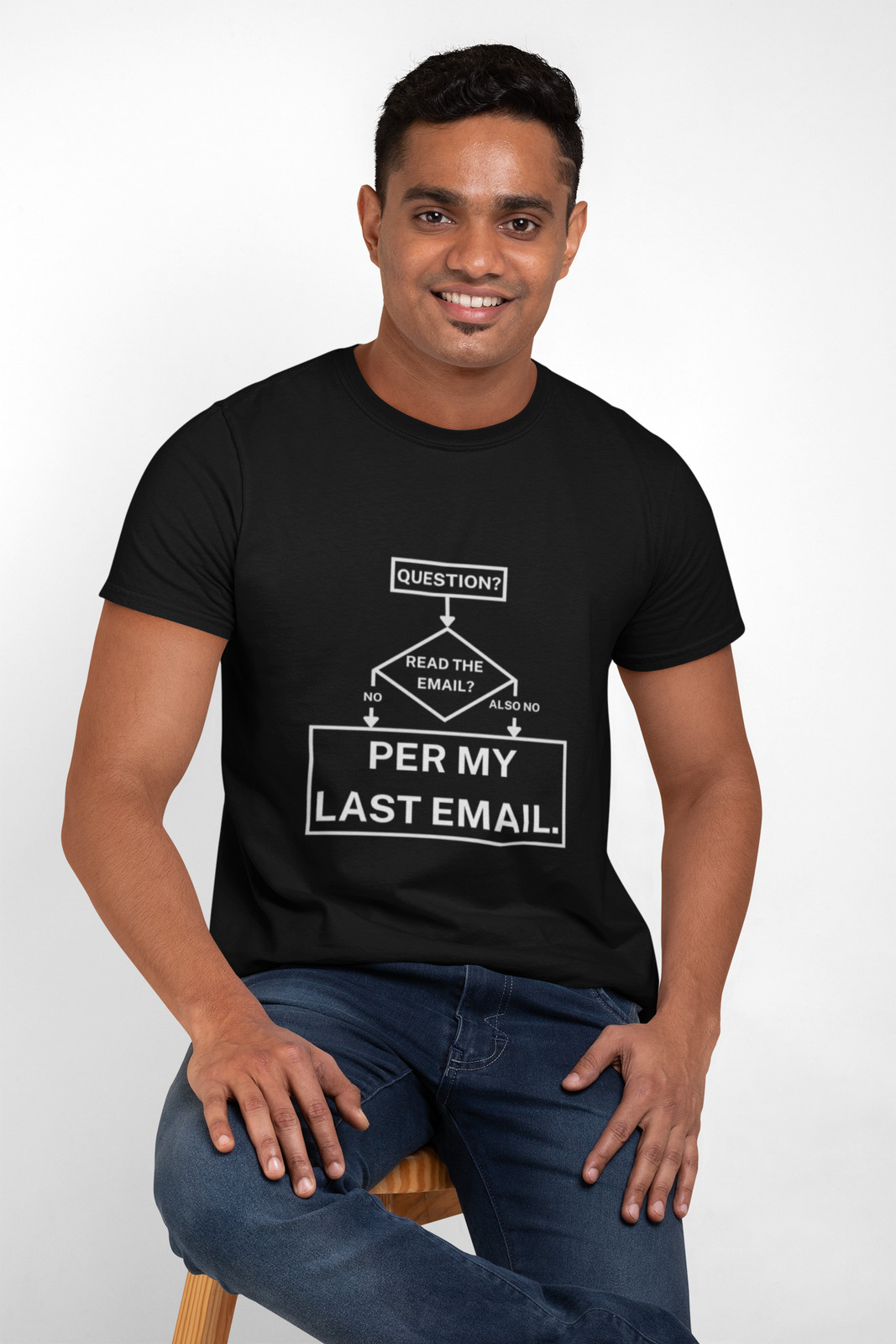 Funny Office Flowchart Shirt Sarcastic Work Gift Engineer Admin Men Women Tee