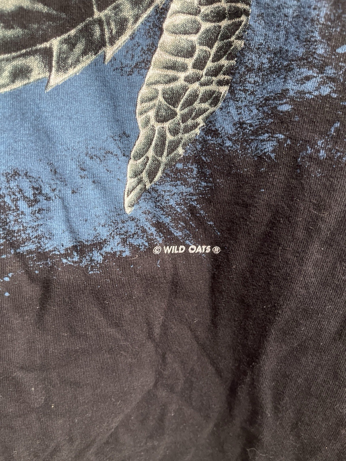 Nature Sea Turtle Wild Oats Vintage Single Stitch T-shirt Size Large