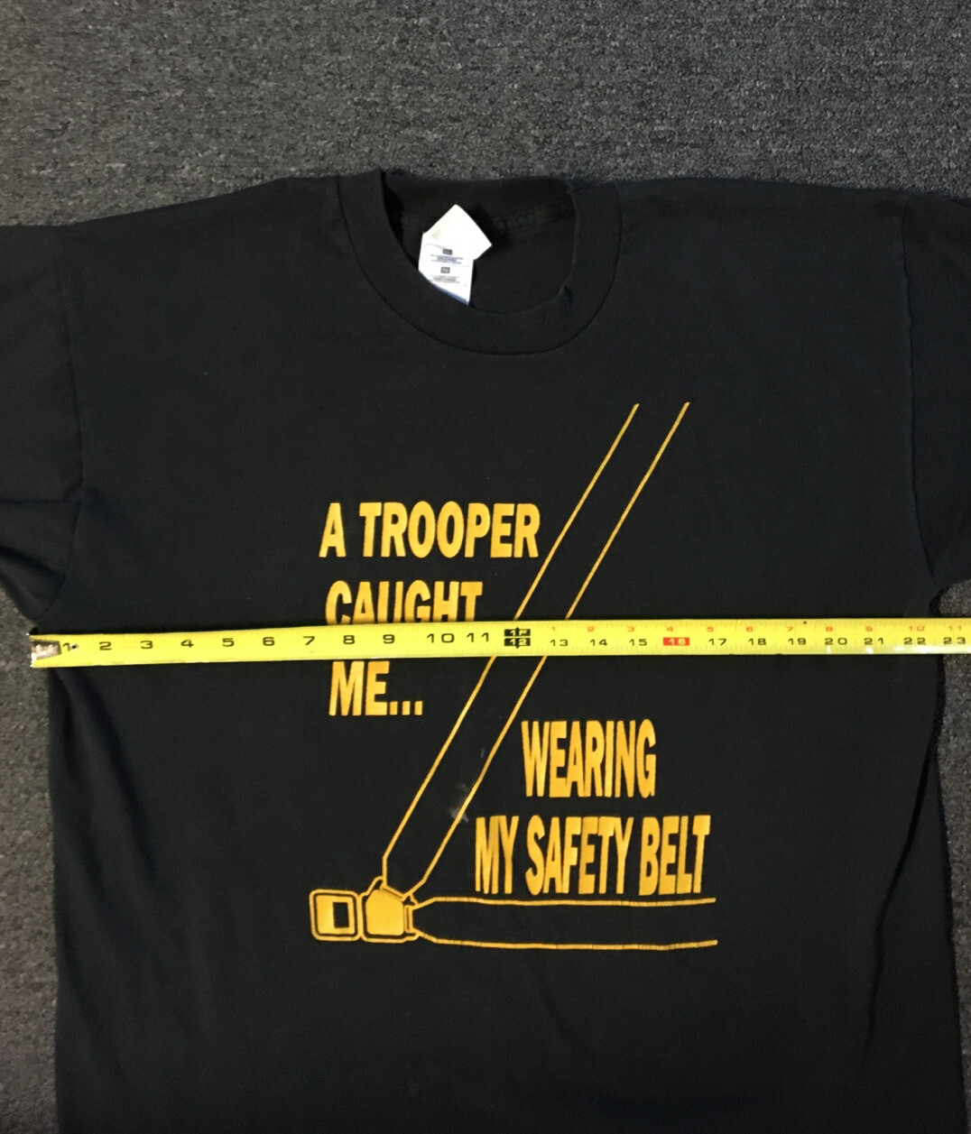 Vtg 90s Police Caught Me Wearing My Seatbelt Shirt XL Single Stitch Funny Grunge