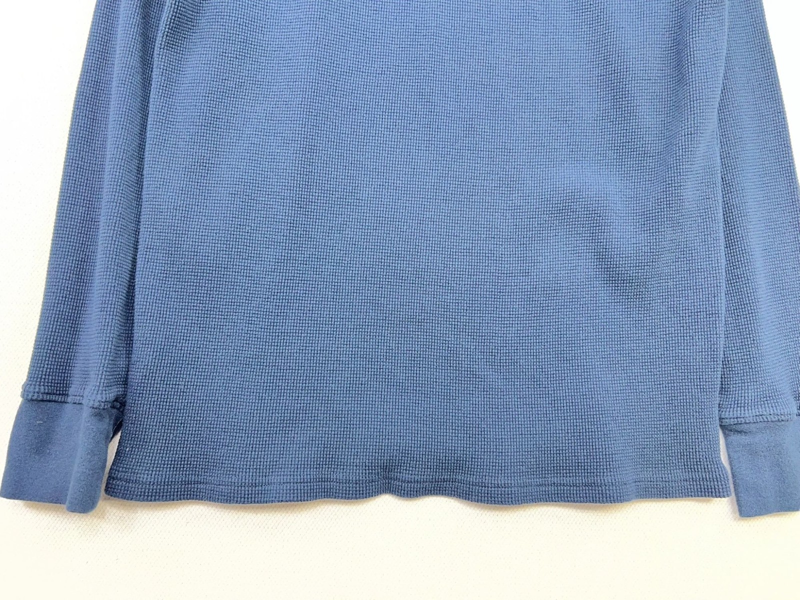 And Now This Mens Blue Thermal Waffle Knit Long Sleeve T-Shirt XL Casual Top