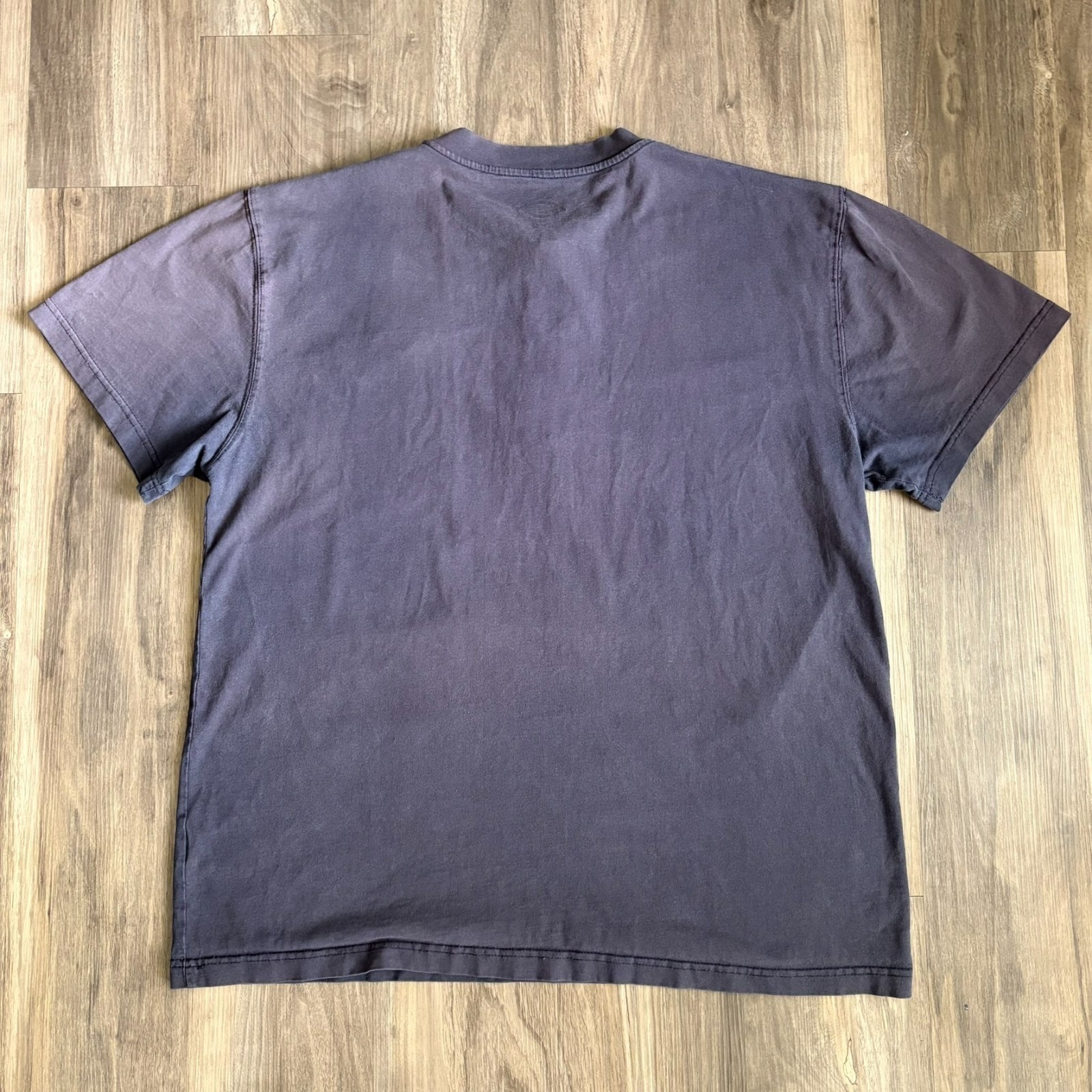 Vintage Gradient Sun Faded Worn WIP Workwear T-Shirt Size L Blue Dickies